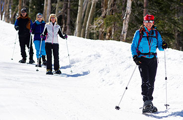 Betsy Bothe Snowshoeing in Park City, Utah