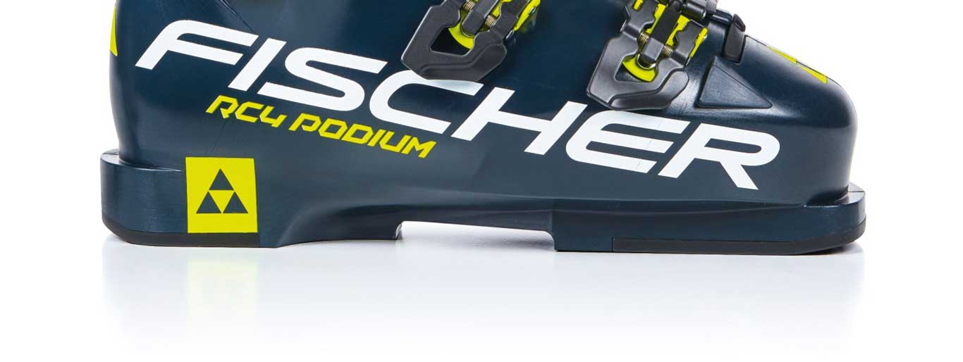 Fischer ski boot with an alpine sole.