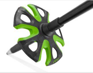 Powder basket on a Leki ski pole.