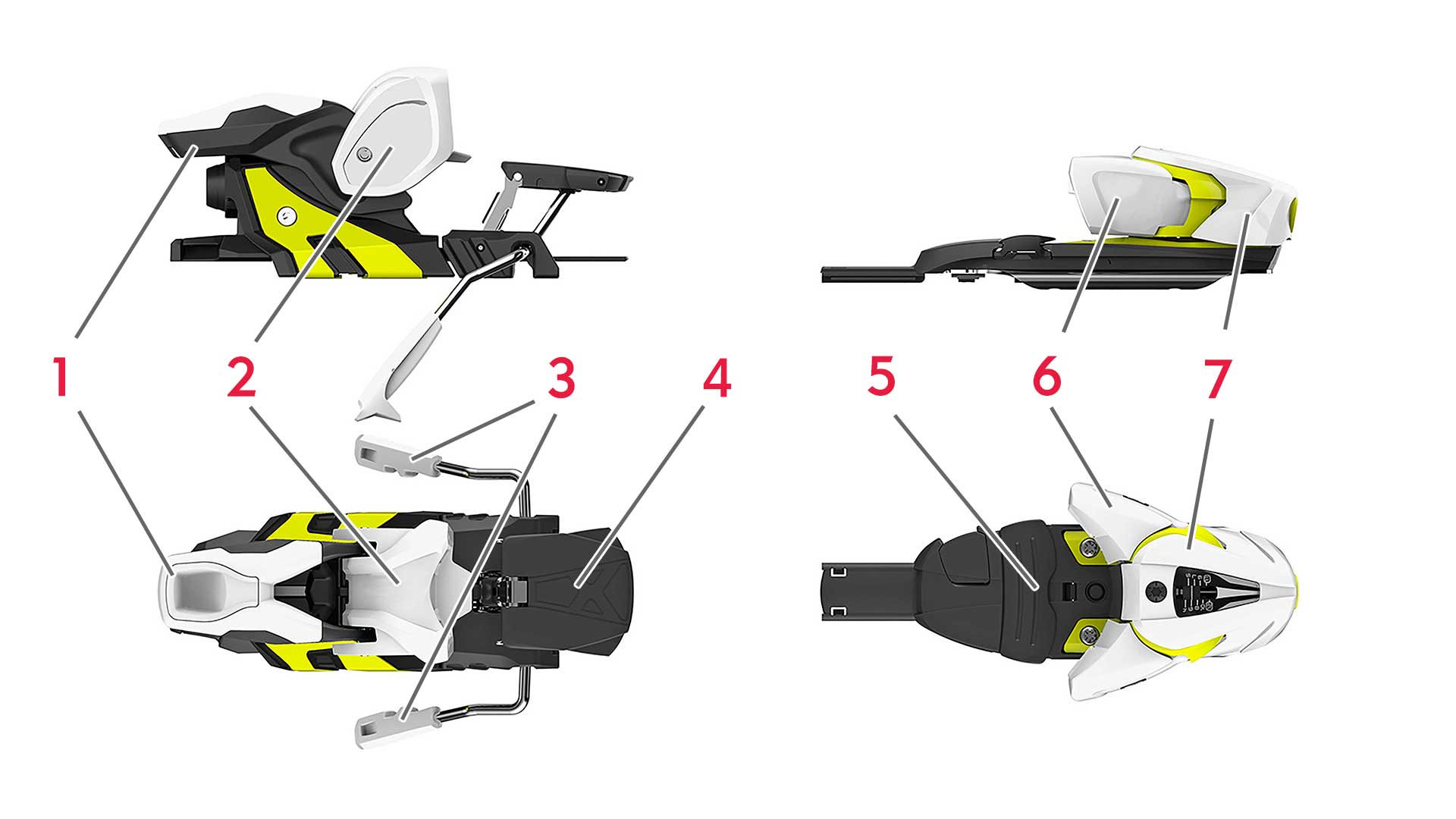 Alpine Ski Binding Diagram