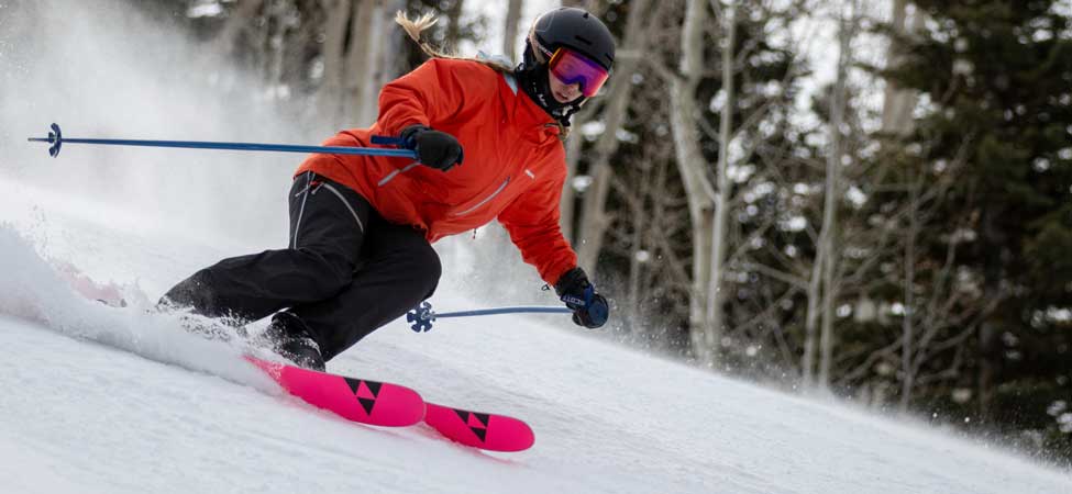 Skier skis down a run at Deer Valley Resort in Park City, Utah.