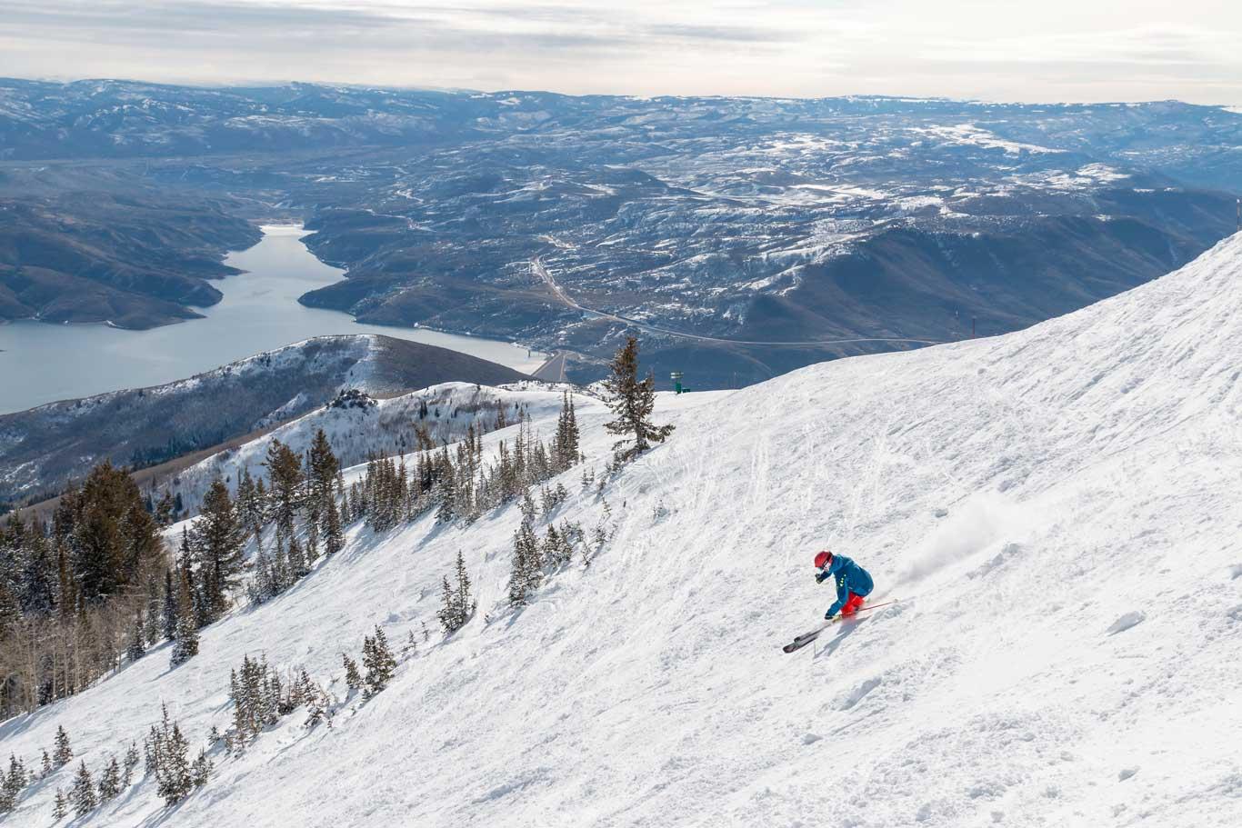 Jans Expert Karl ‘Jake’ Jacobsen tests out a pair of skis at Deer Valley Resort in Park City, Utah. 