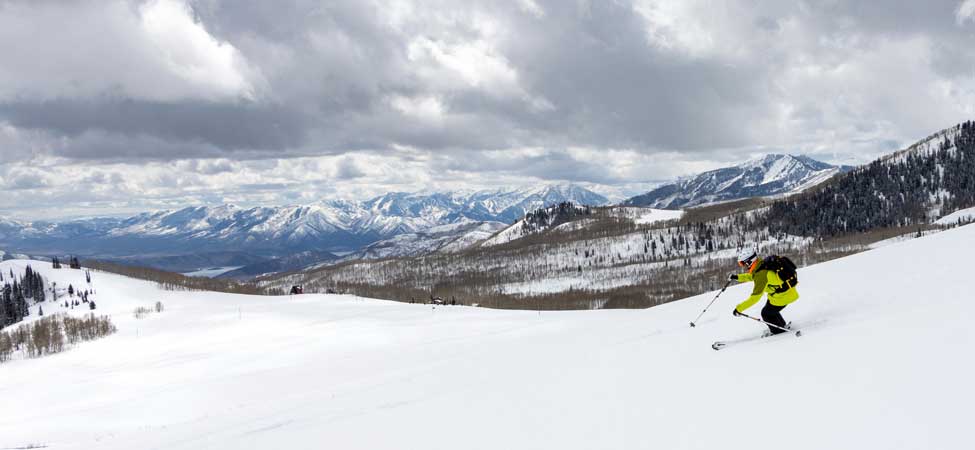 Jans Expert Mark Fischer backcountry skis in Park City, Utah.