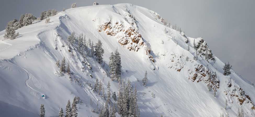 Jans ambassador Kendall Fischer makes turns off of Pinyon Ridge at Park City Mountain Resort.