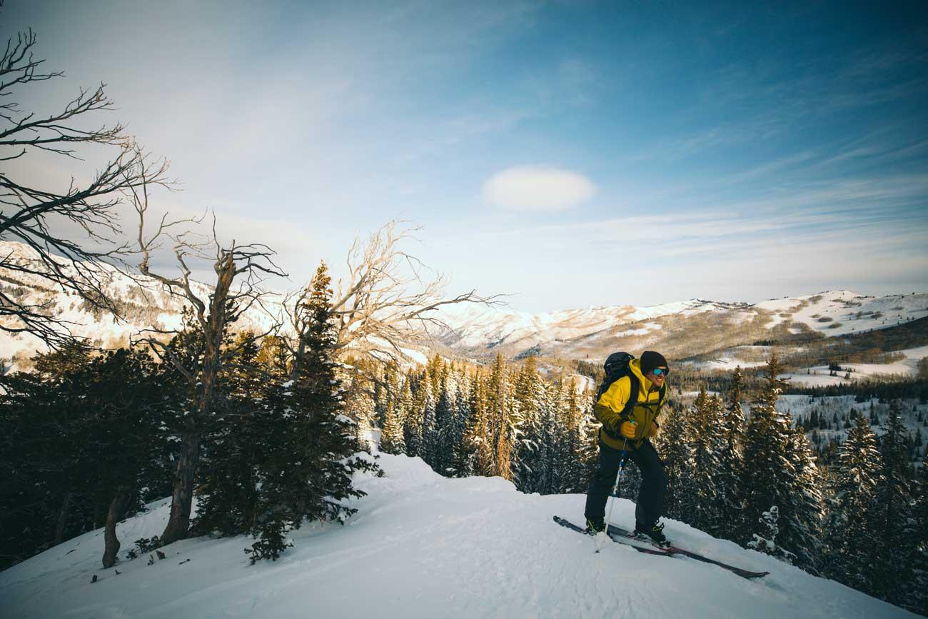 Man tours up Guardsman Pass in Park City, Utah.