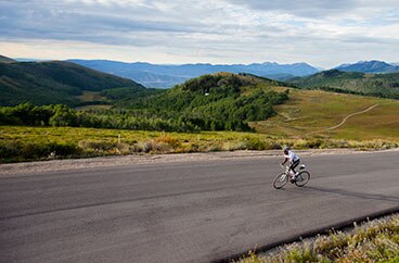 Martin Holly road biking in Park City, Utah.