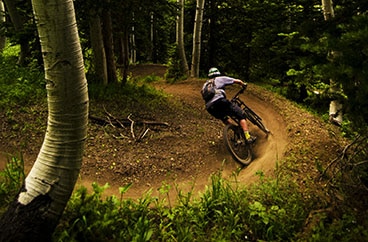 Weston Deutschlander mountain biking in Park City, UT