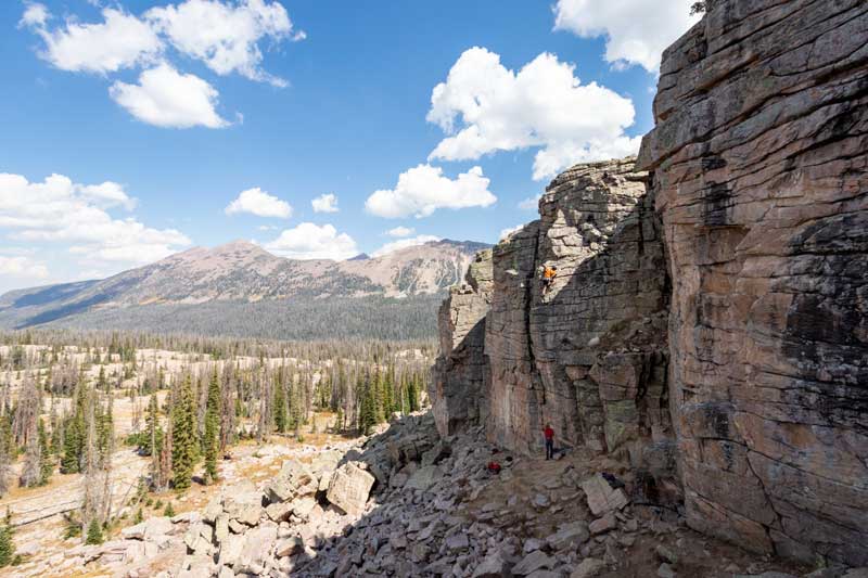 Jan’s experts climbing in the Uinta mountains, Utah.