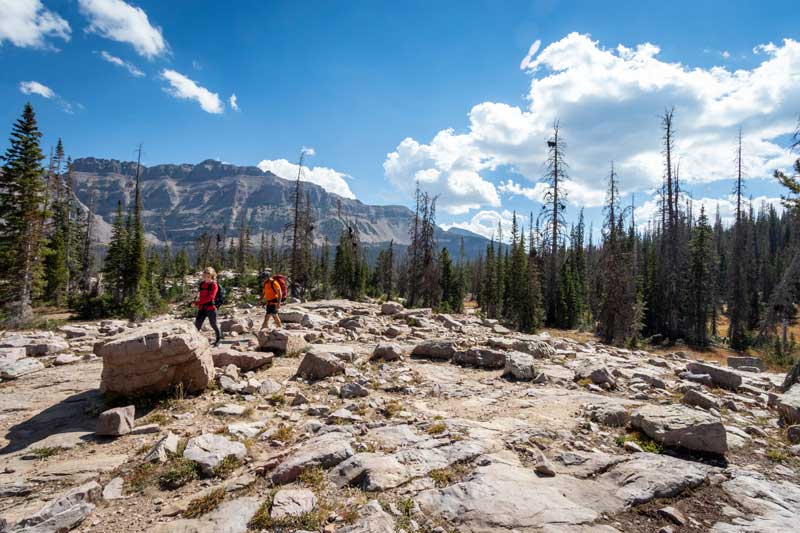 Jans experts on an overnight backpacking trip in the Uinta Mountains, Utah.