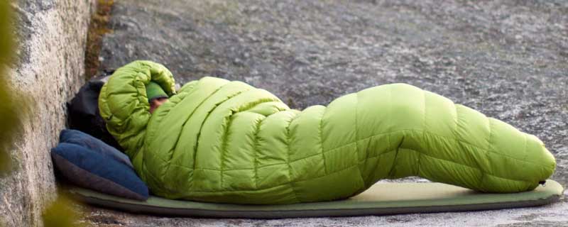 A sleeping bag and pad makes a comfortable bivouac. Image courtesy of Sea to Summit.