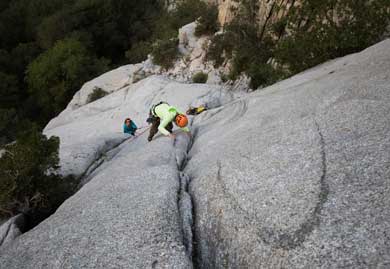 Chris Brown climbs in Big Cottonwood Canyon near Park City, Utah.
