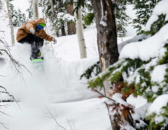 Snowboarding with jans.com in Park City, UT