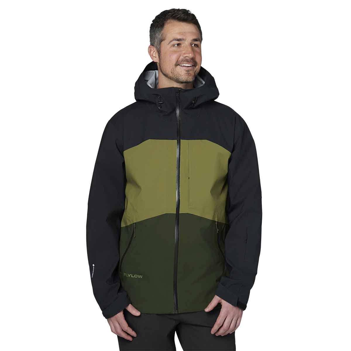 Flylow Malone Jacket - Men's - Black and Moss and Pine - XL