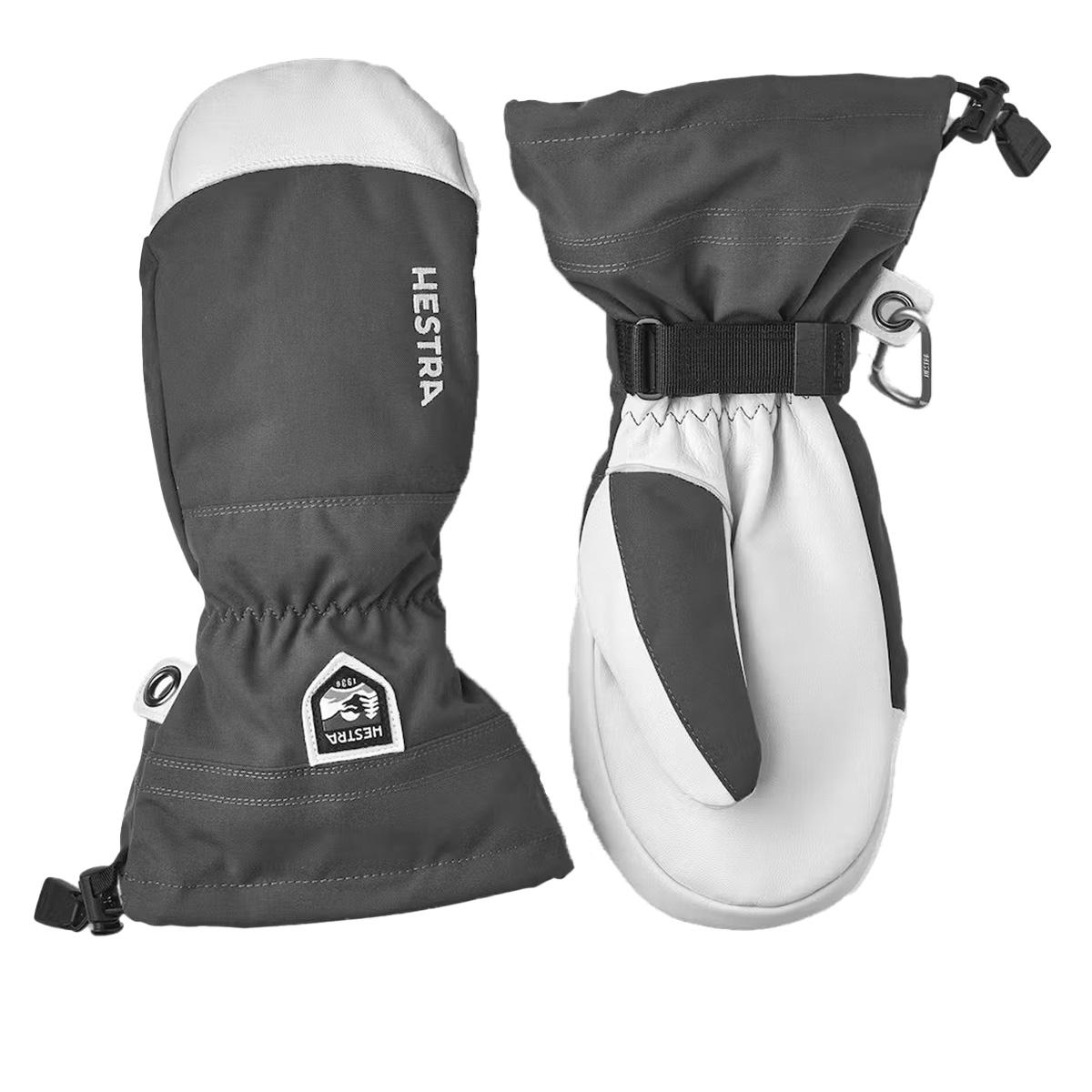 Hestra Army Leather Heli Ski Mitt - Grey - 7