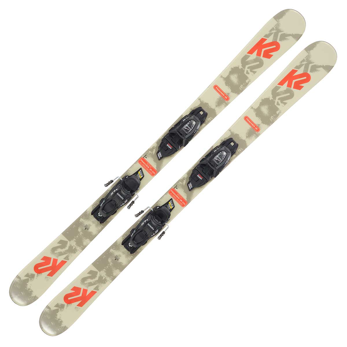 K2 Poacher Jr 4.5/FDT Large Plate Ski System - Kids' - One Color - 129cm