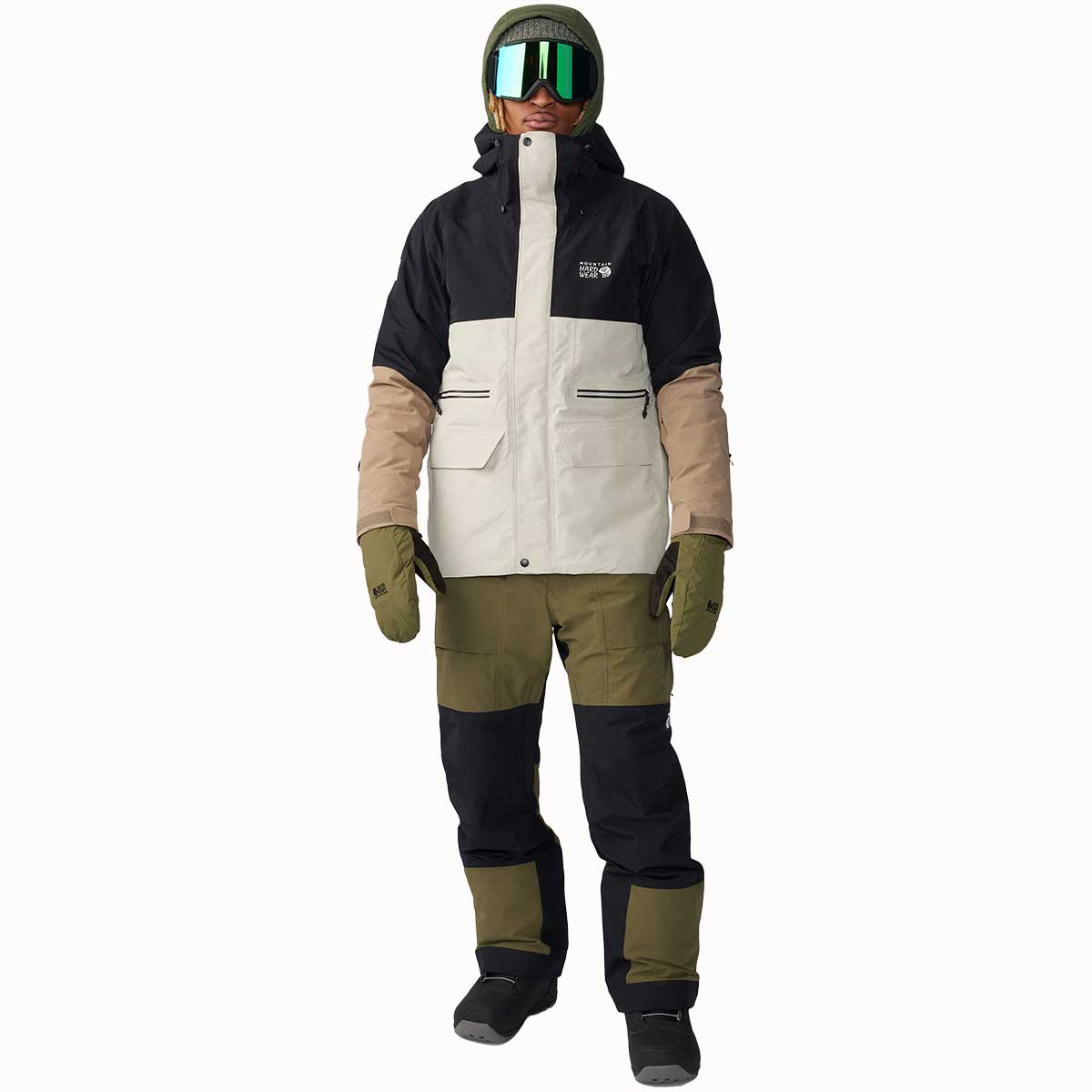 Mountain Hardwear First Tracks Bib - Men's - Combat Green Black - XL