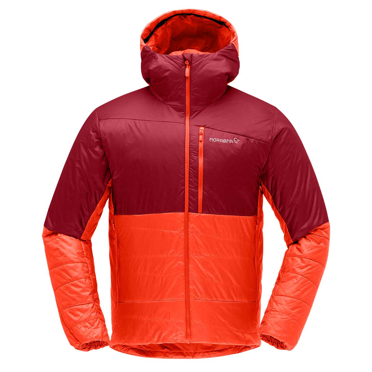 Norrona Falketind Thermo60 Hooded Jacket - Men's - Arednalin and Rhubarb - L