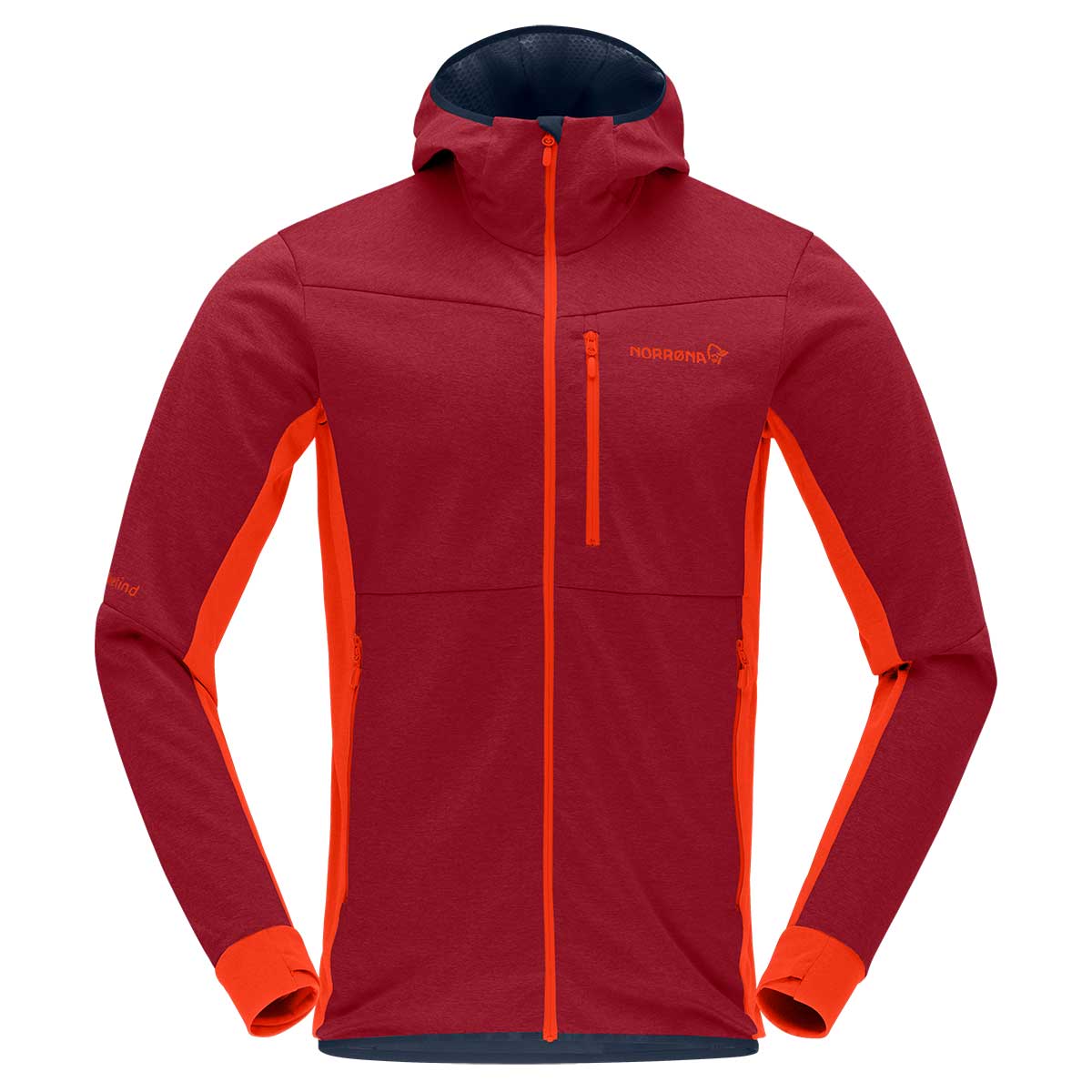 Norrona Falketind Warm 2 Octa Hooded Jacket - Men's - Arednalin and Rhubarb - L