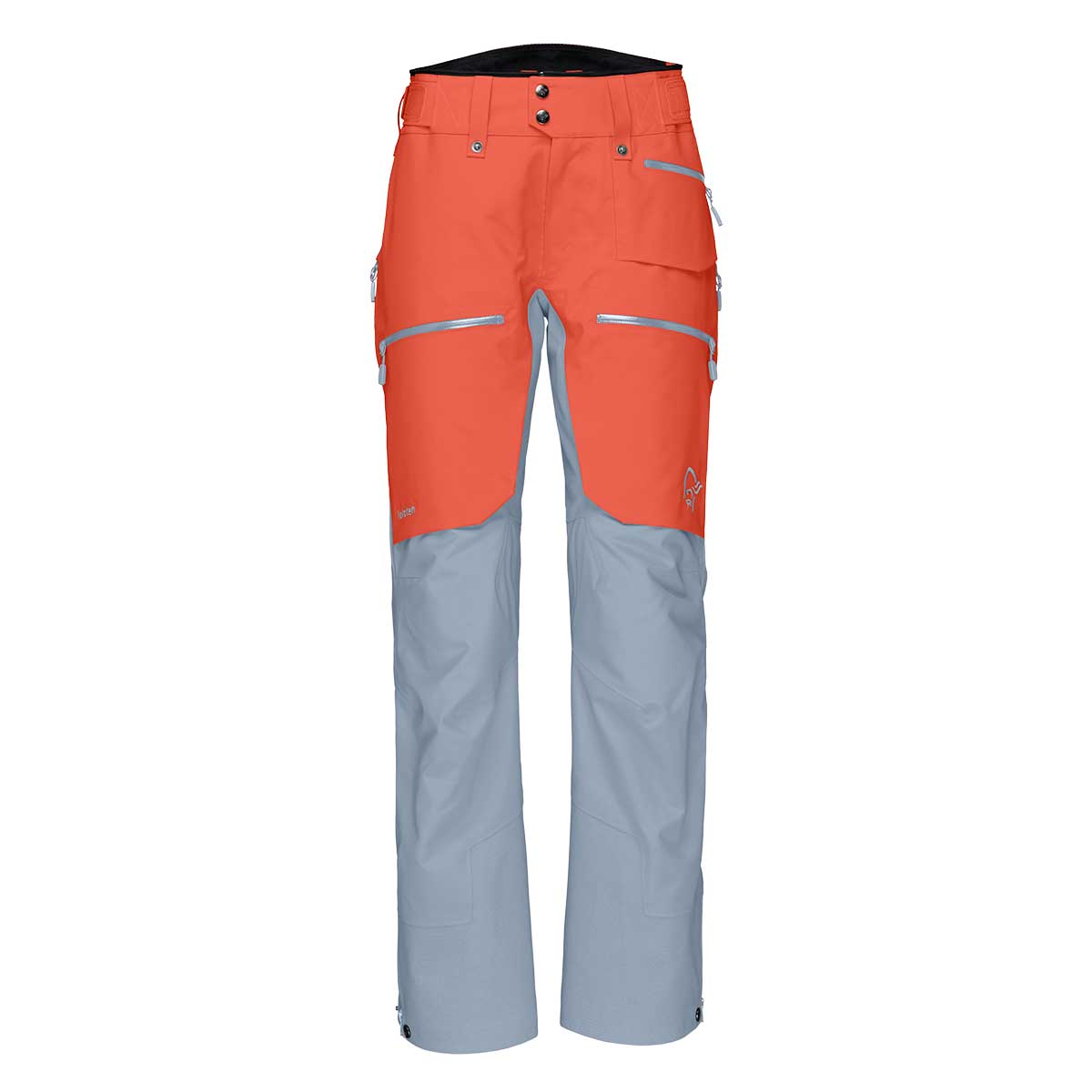 Norrona Lofoten Gore-Tex Pro Pant - Women's - Orange Alert and Blue Fog - L