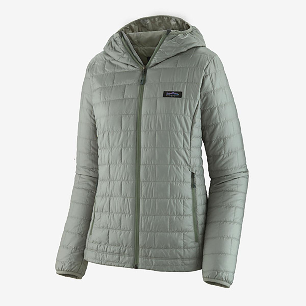 Patagonia Nano Puff Fitz Roy Trout Hoody - Women's - Sleet Green - L