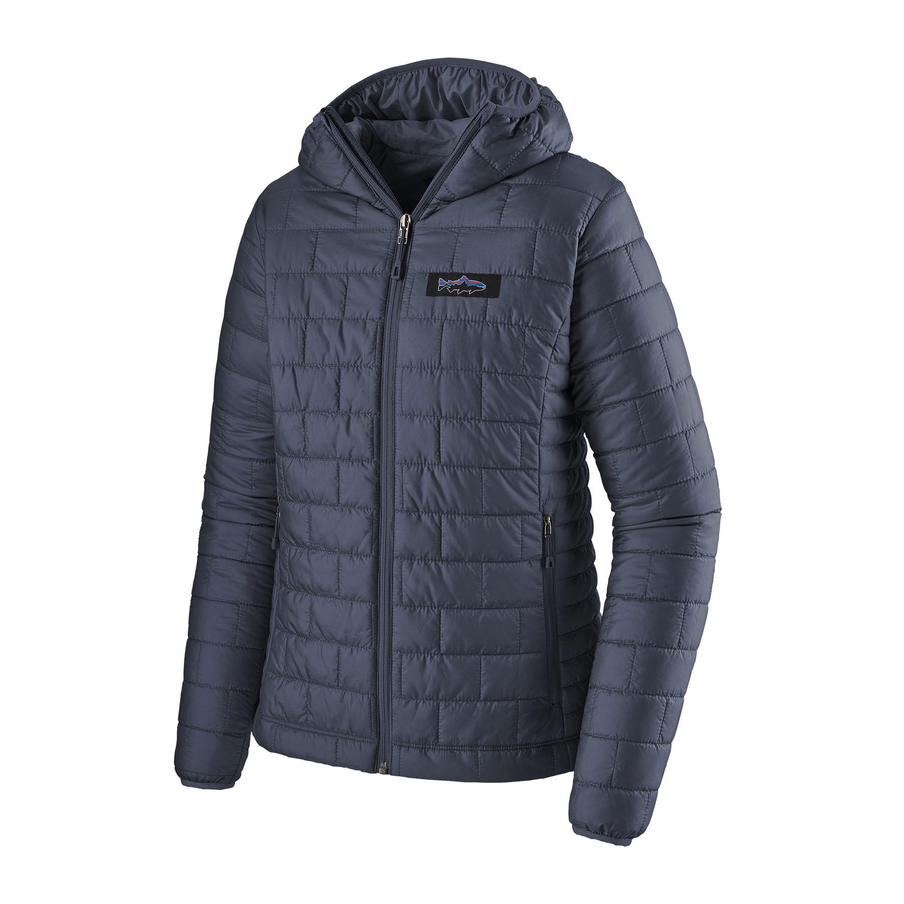 Patagonia Nano Puff Fitz Roy Trout Hoody - Women's - Smolder Blue - L