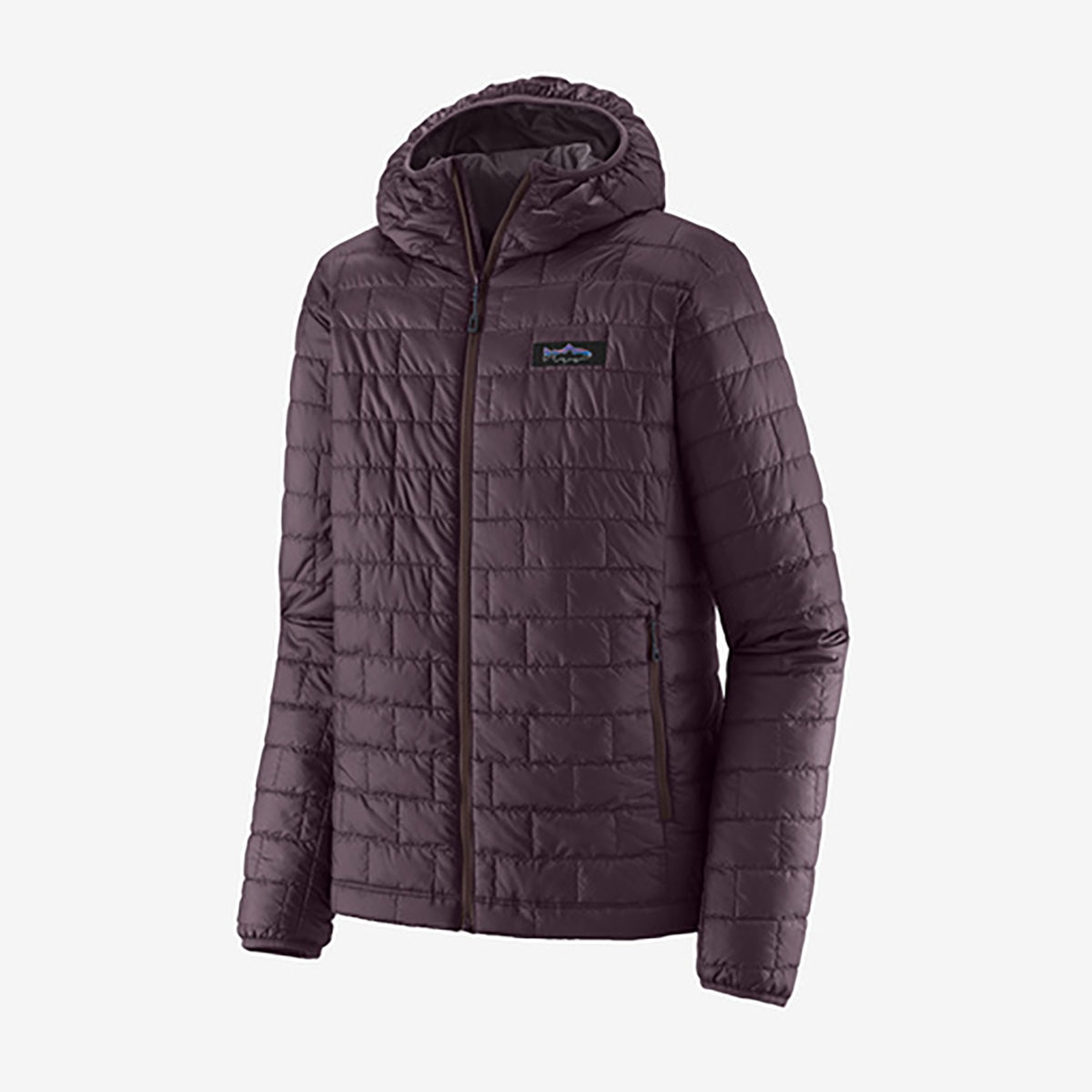 Patagonia Nano Puff Fitz Roy Trout Hoody - Men's - Obsidian Plum - L