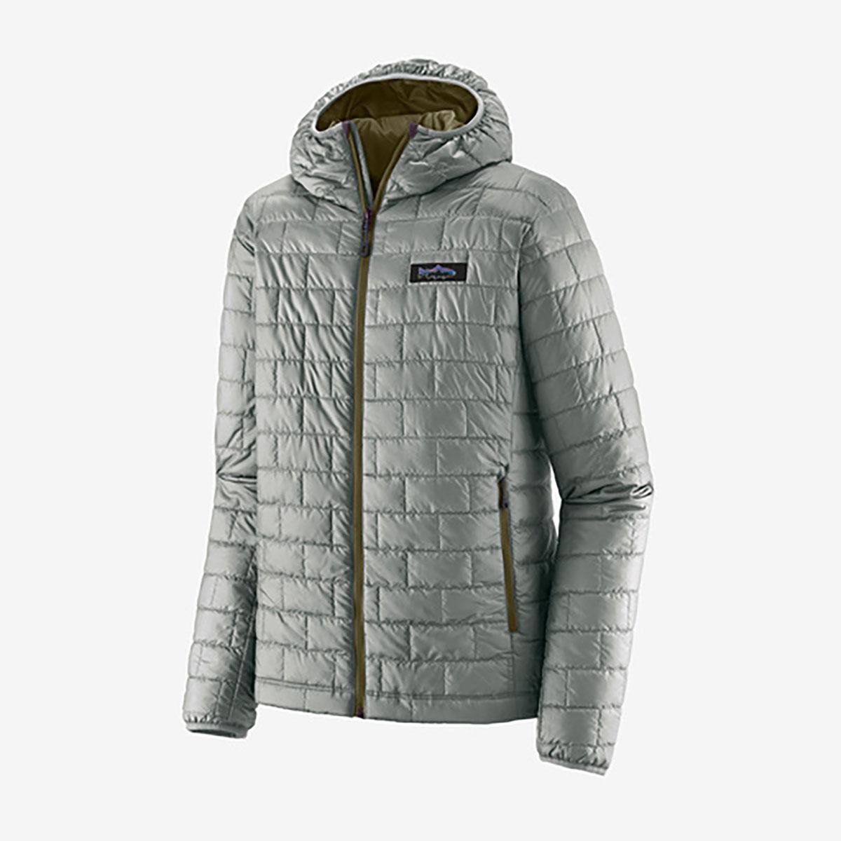 Patagonia Nano Puff Fitz Roy Trout Hoody - Men's - Sleet Green - L